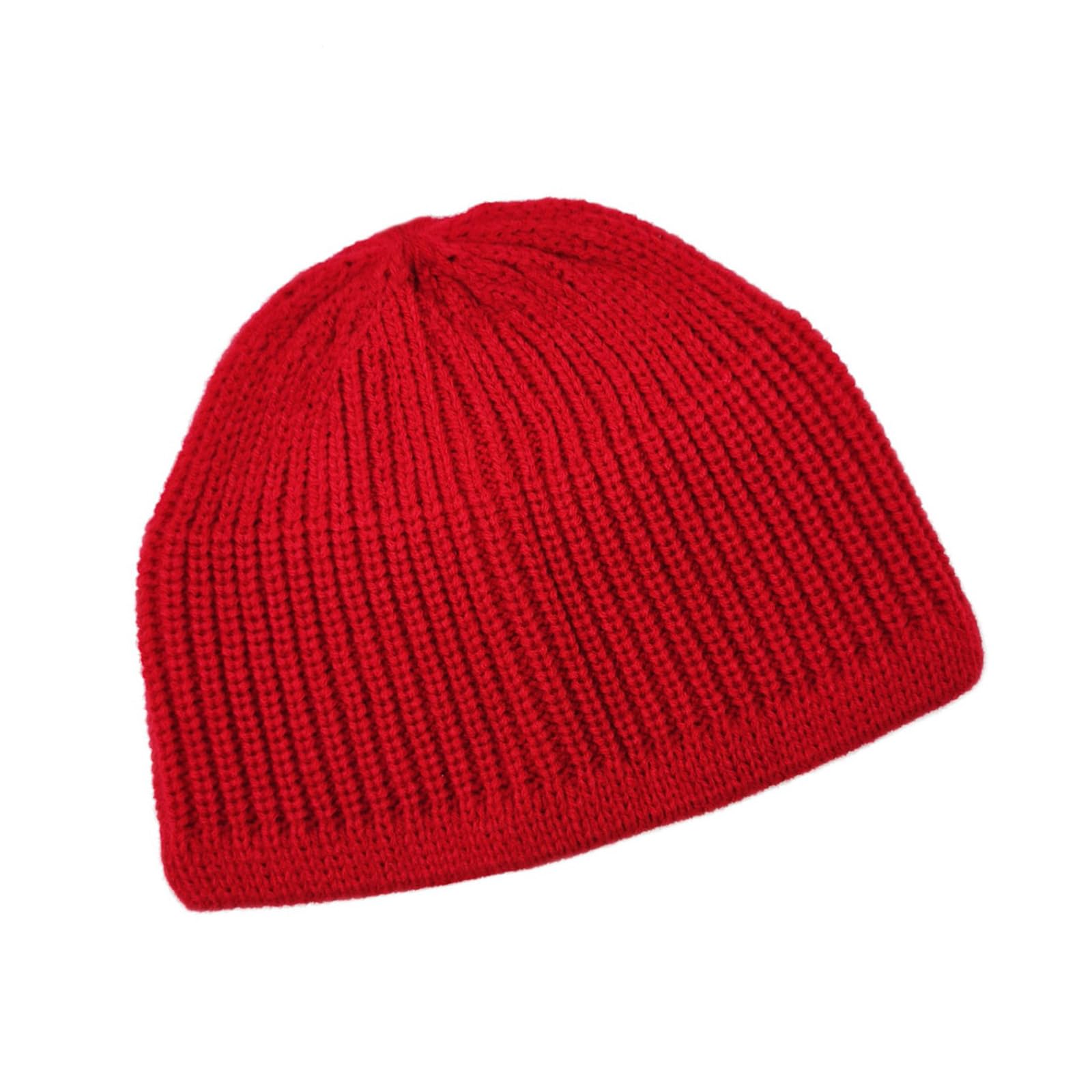 GMBYLBY Kufi Muslims Men Namaz Prayer Hat Traditional Kufi Eid Gift Knitted Prayer Saudi Headwear Turban Saudi Red