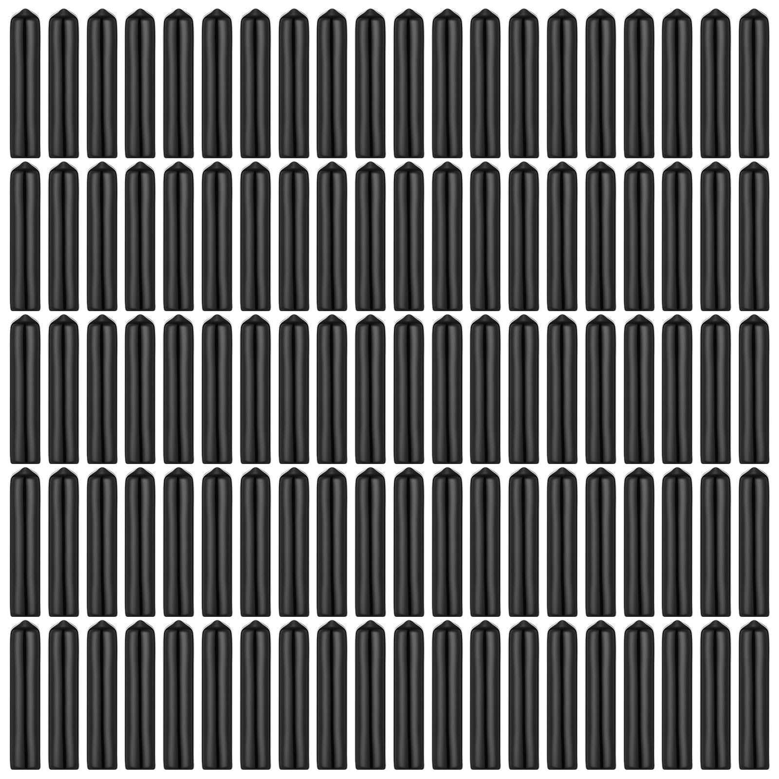 EBOOT 100 Pack Black Liquor Bottle Pour Spout Covers, Syrup Pump Covers