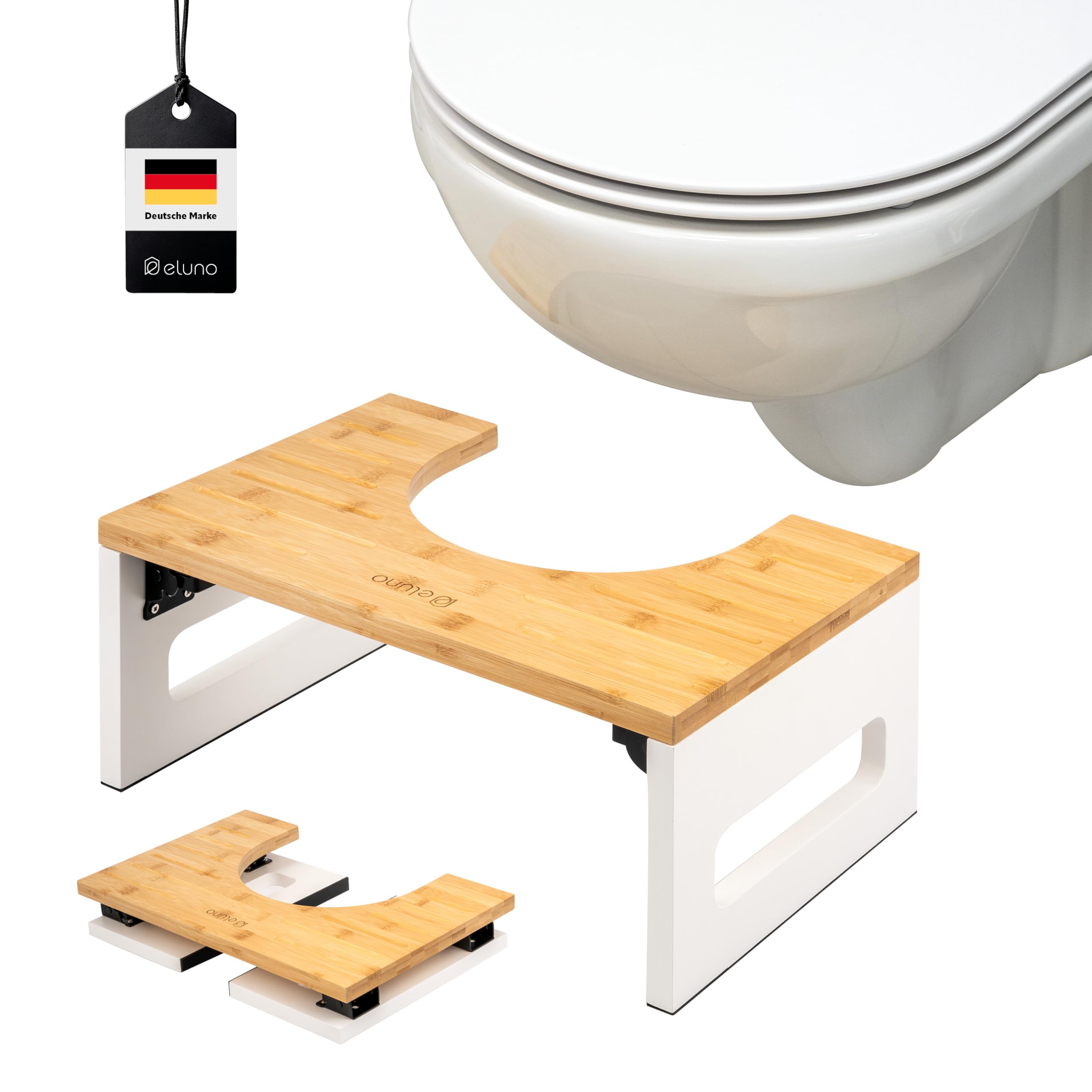 Cnwinu Toilettenhocker Ergonomisch - Klappbarer WC-Hocker Mit Fußmassage Gegen Verstopfung