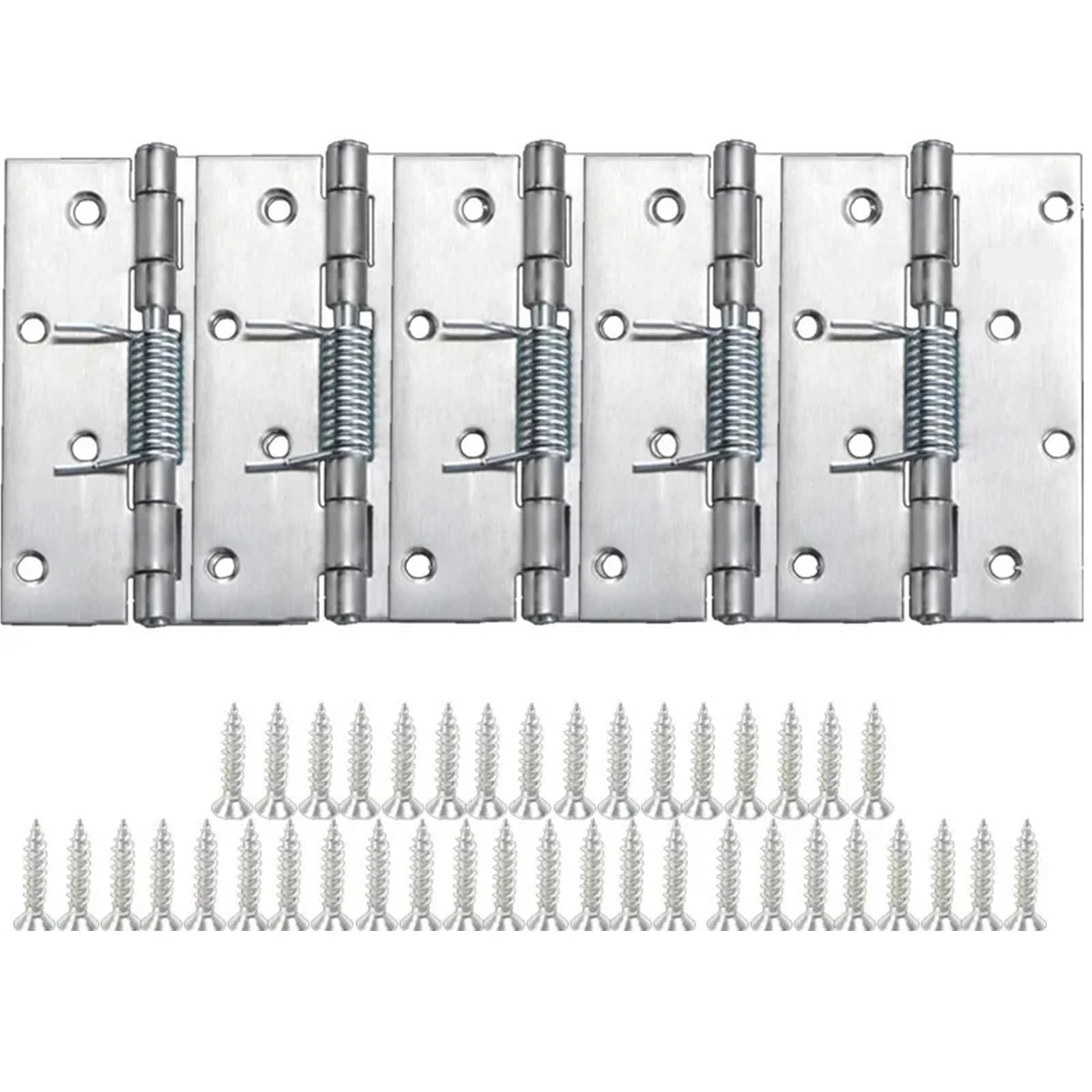 Wsqhao 10Pcs 5/ Spring Self-Closing Hinge Stainless Steel Cabinet Load For Door Windows Closer Automatic Bounce Furniture Hardware For Doors(,2 Inch)