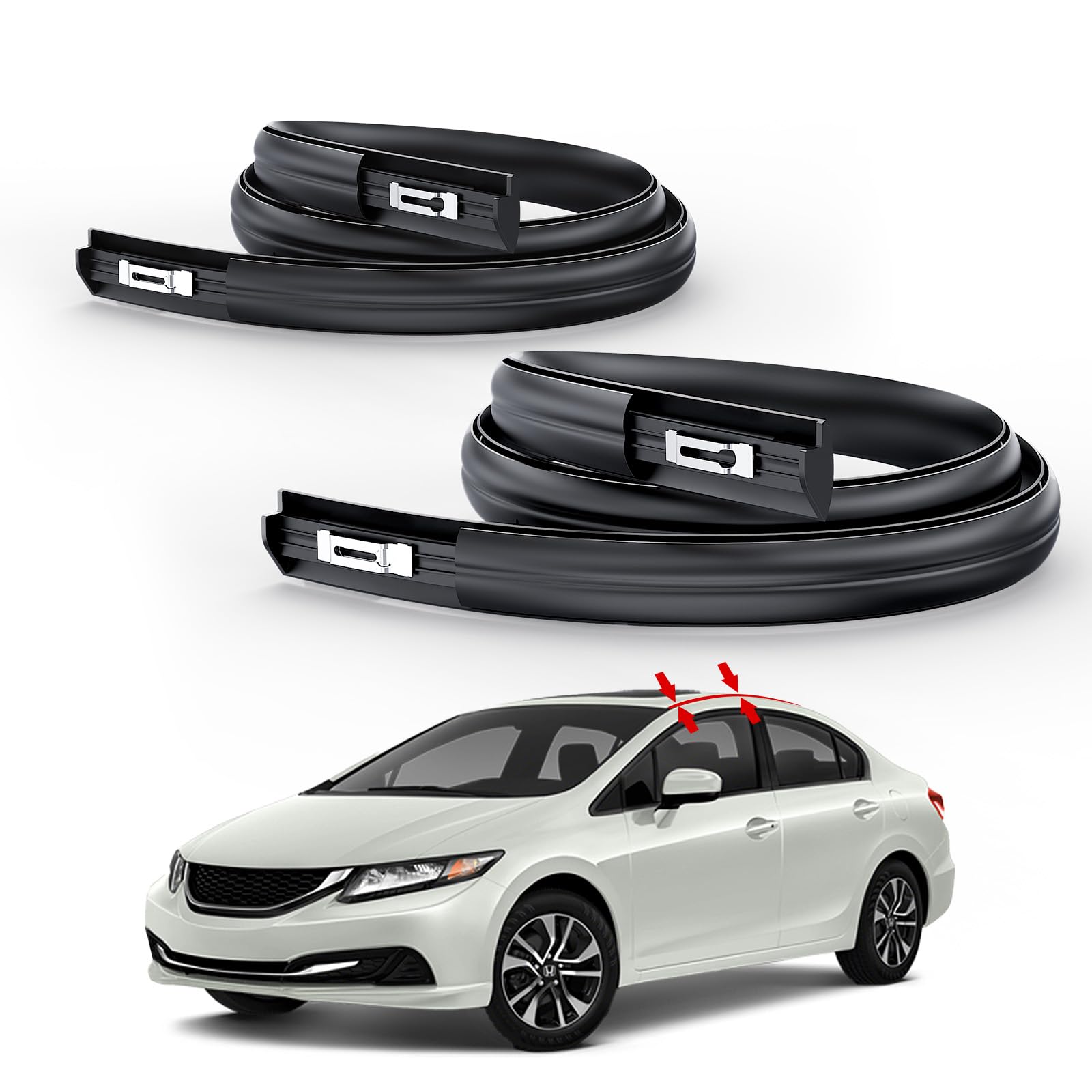 Goma de techo para Honda Civic de 4 puertas, protege tu coche de filtraciones