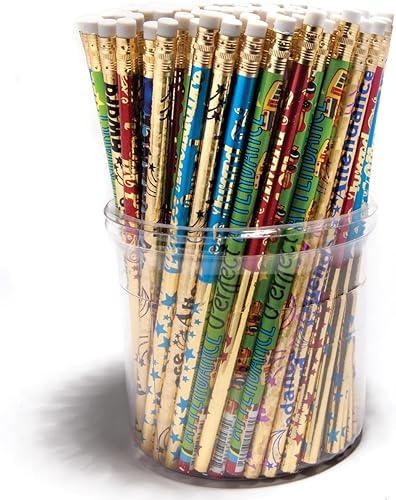 TCDesignerProducts Anderson's Attendance - Lápices divertidos y coloridos, perfectos para suministros escolares, recompensas de aula, escritura