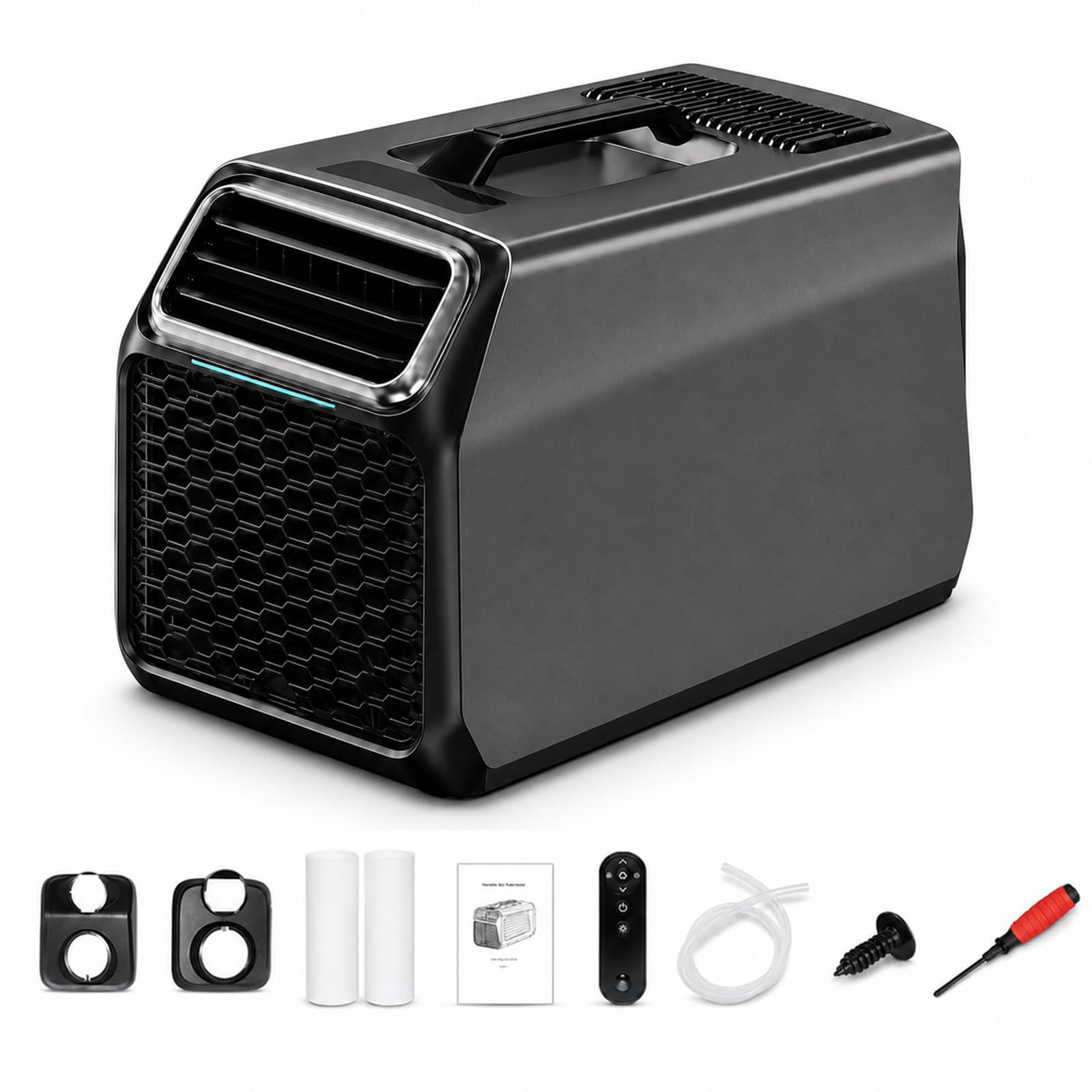 Tent Air Conditioner Portable 5000 BTU, 1400W Quiet Camp AC Unit with Cooling, Dehumidifier, Sleep Modes, Small 3-in-1 Air Conditioner for RV, Camper, Dorm, Picnic, Vacation