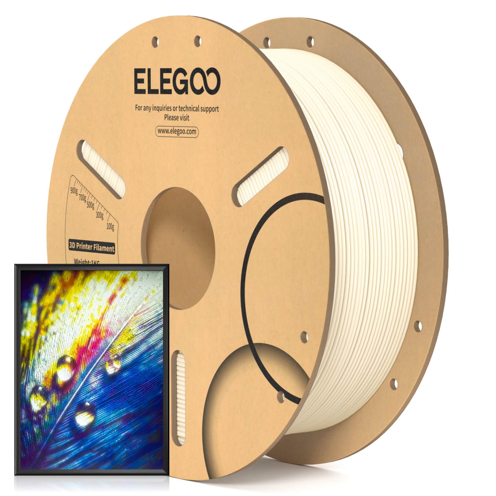 ELEGOO PLA Filament 1.75mm Black - 1KG -16 ELEGOO PLA Filament 1.75mm Black - 1KG -16