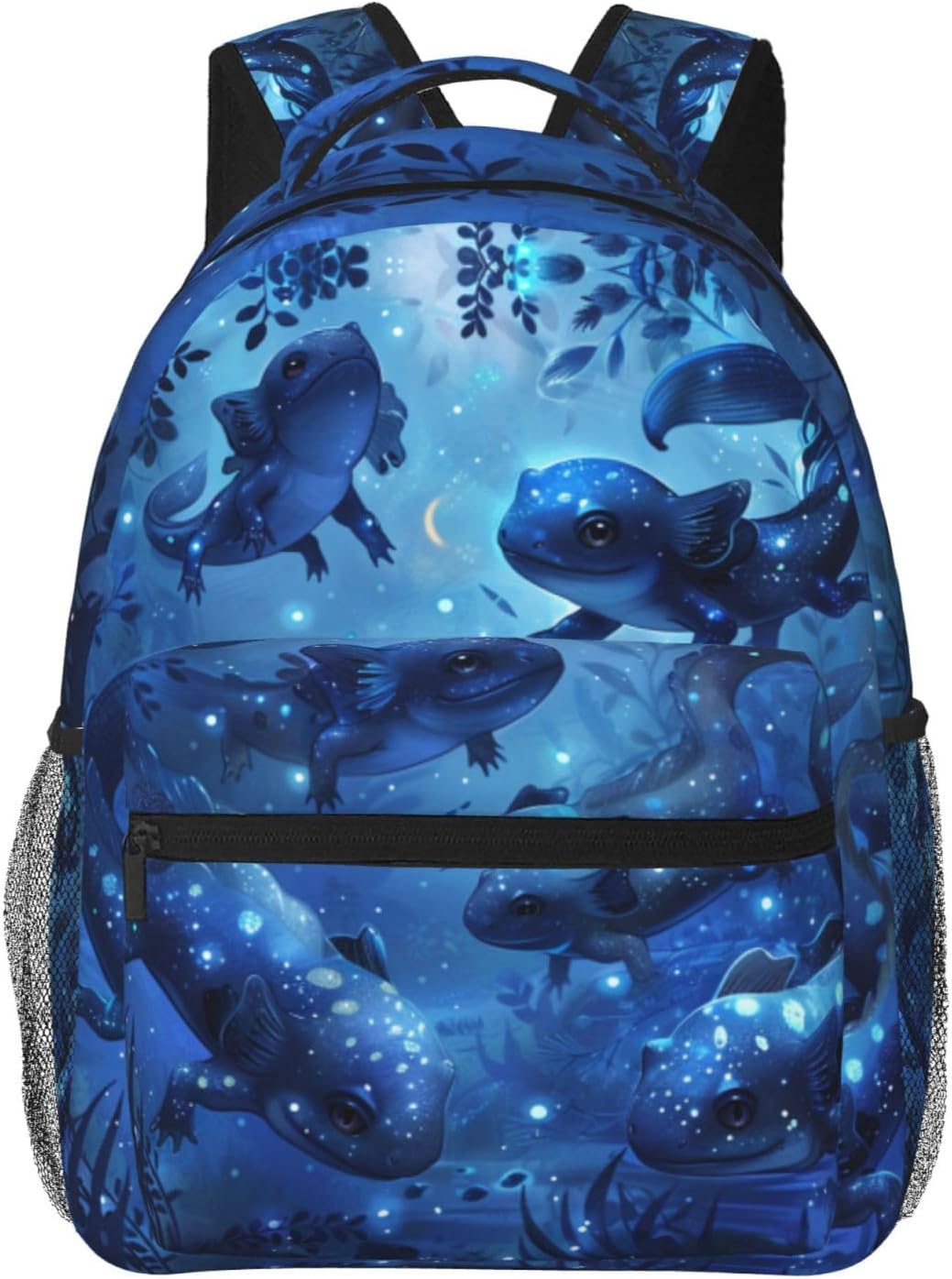 Casual Large Capacity Blue Axolotl Comfortable Backpack For Work Travel