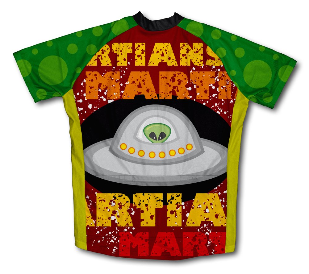 I am a Martian Short Sleeve Cycling Jersey for Youth - Size M Green