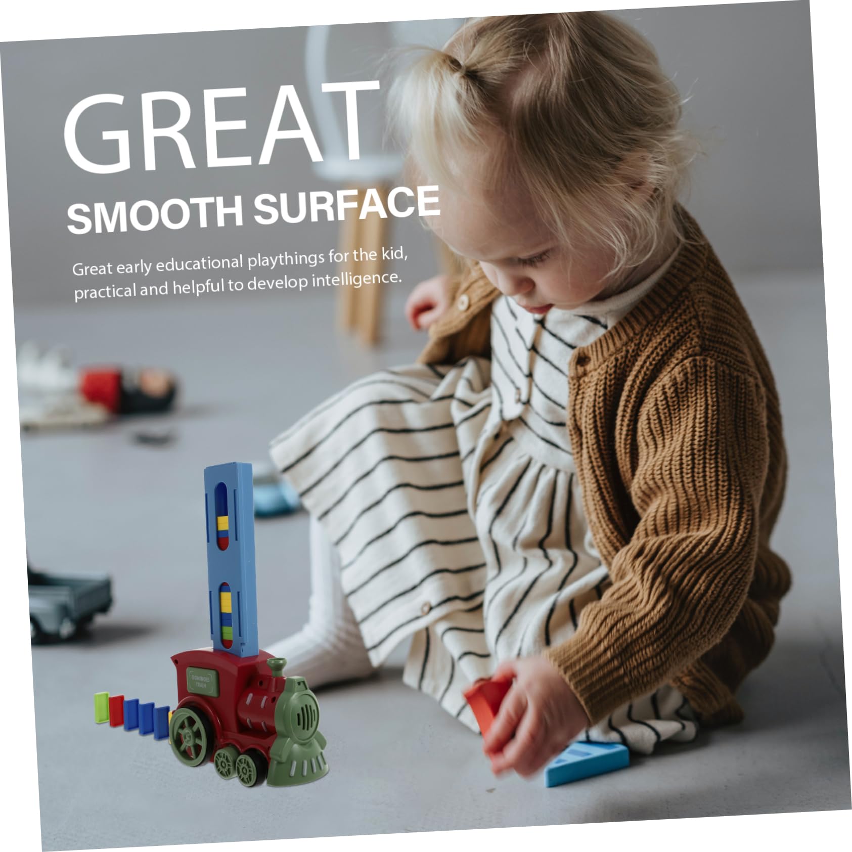 Toddmomy 1Set Creative Electric Domino Train for Friendly Dominoes Safe Building Blocks for Imagination and Parent Fun Great Present