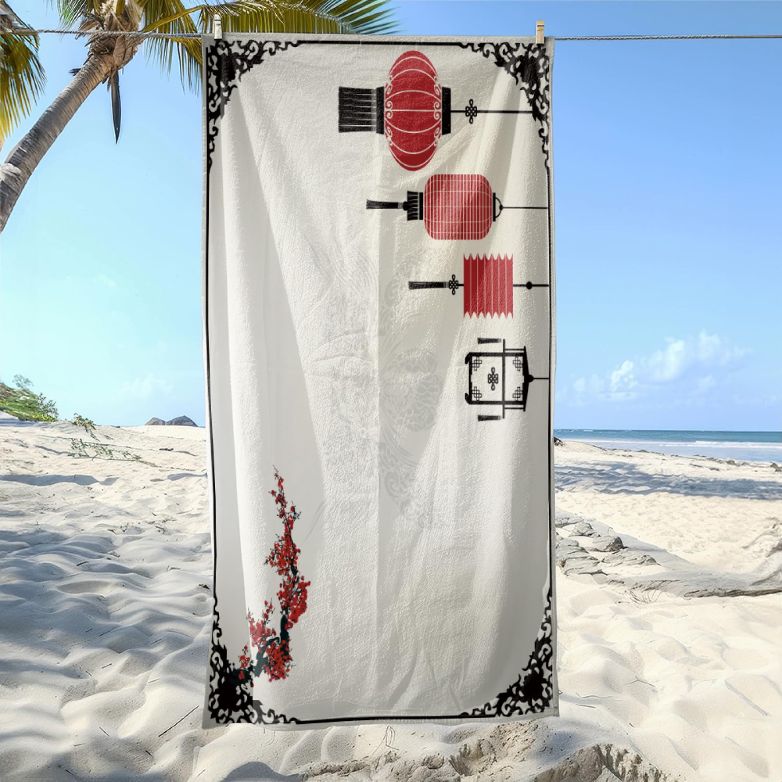 Serviette de Plage Serviette de Bain Piscine Sport Drap de Bain Beach Towel