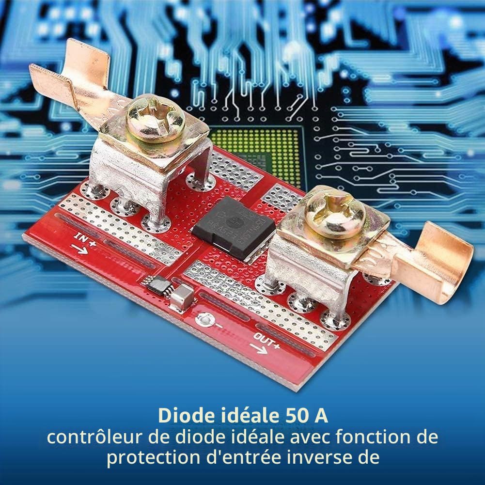 Diode idéale, diodes à courant élevé 50A, panneau de protection anti-reflux de charge solaire, faible résistance positive pour la protection de charge contre l'irrigation
