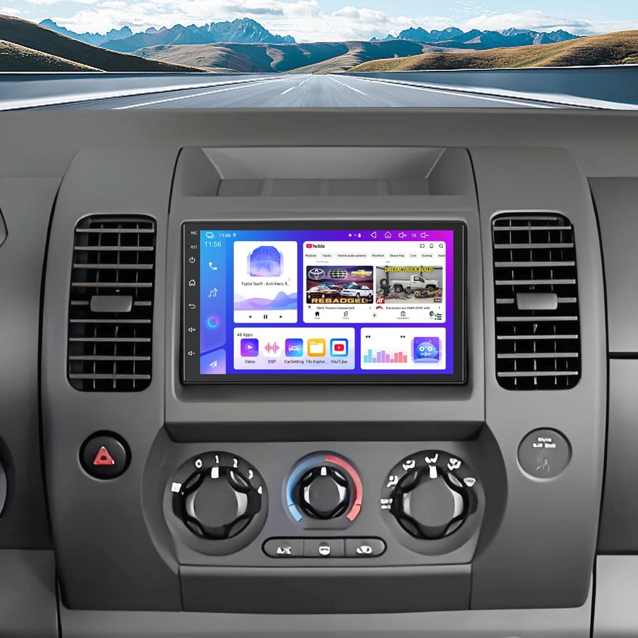 Android 15 Car Stereo for Nissan Xterra 2000-2008 with Carplay Android Auto, 4+64G 7 Inch QLED Touchscreen Car Radio with Bluetooth, GPS, FM/AM Radio, Backup Camera