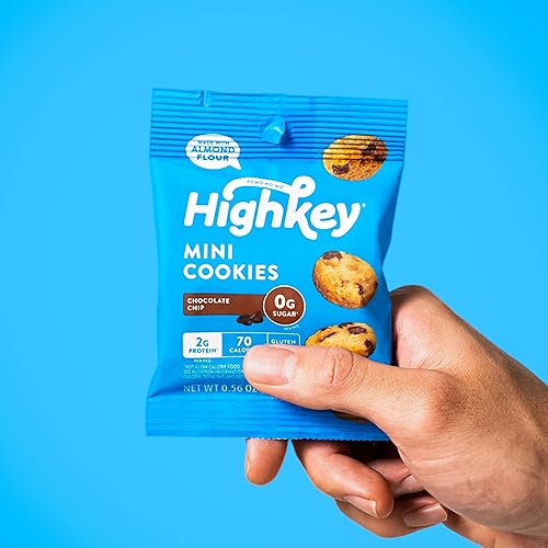 Miniatura 8 de Highkey Mini paquetes de bocadillos con chispas de chocolate caja de aperitivos keto galletas sin azúcar galletas bajas en carbohidratos postres