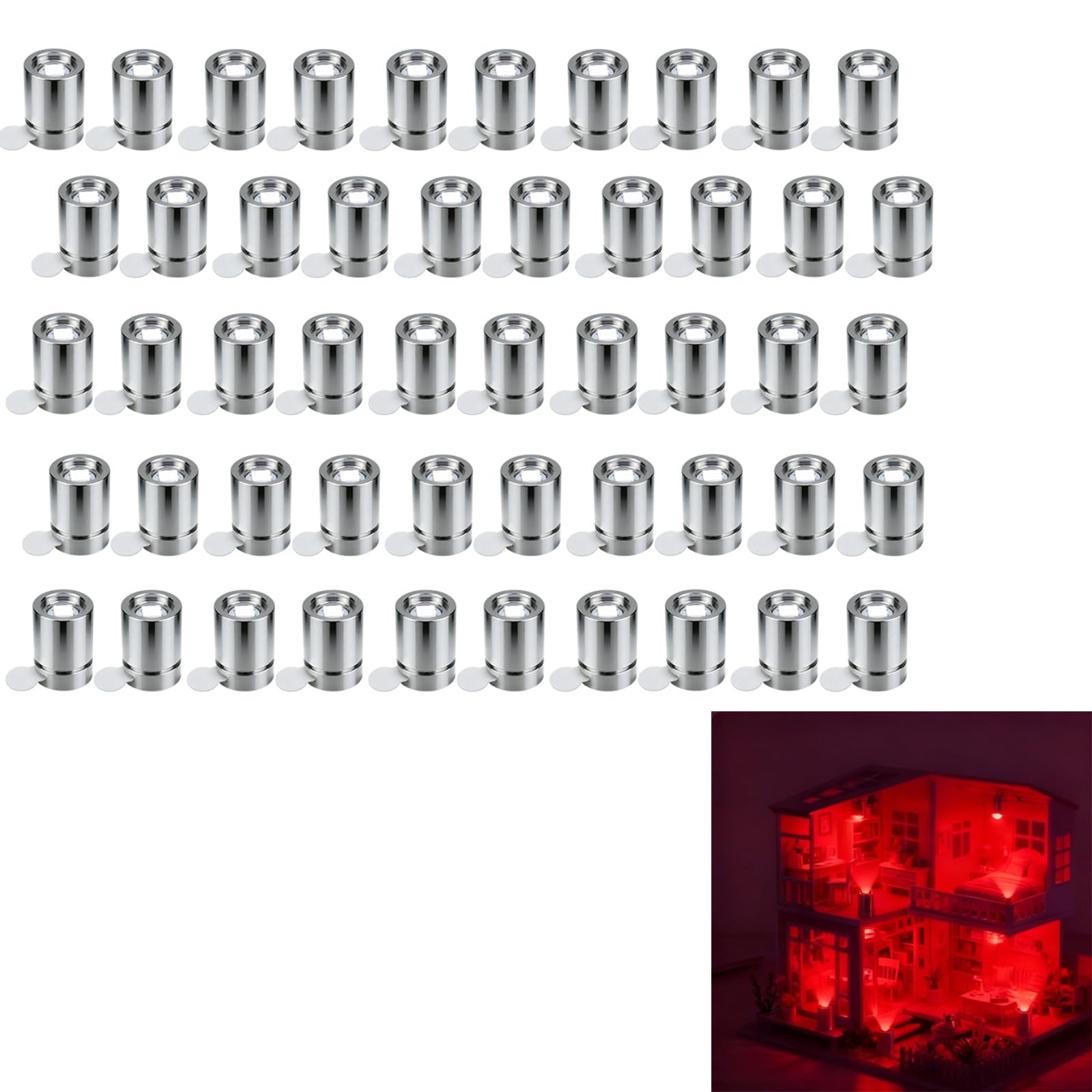 Pack de 50 Luces LED Pequeñas (Luz Blanca), Mini Lámparas a Pilas para Manualidades, Decoración de Fiestas y Accesorios para Casa de Muñecas, Iluminación Versátil para Proyectos Creativos — view 11