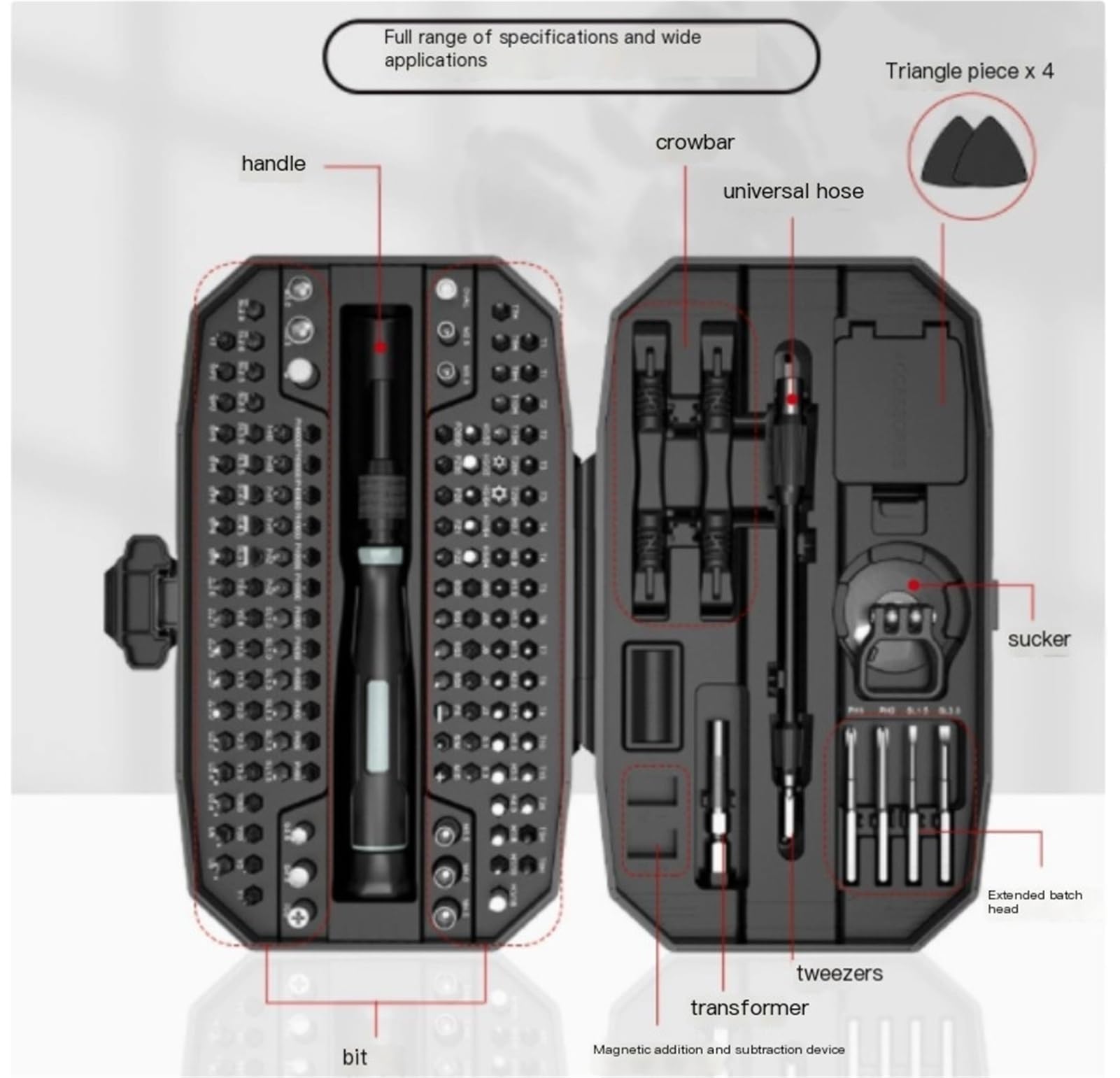 Set di cacciaviti di precisione 152 in 1 Kit di strumenti di riparazione multifunzionali for occhiali da vista for telefoni cellulari