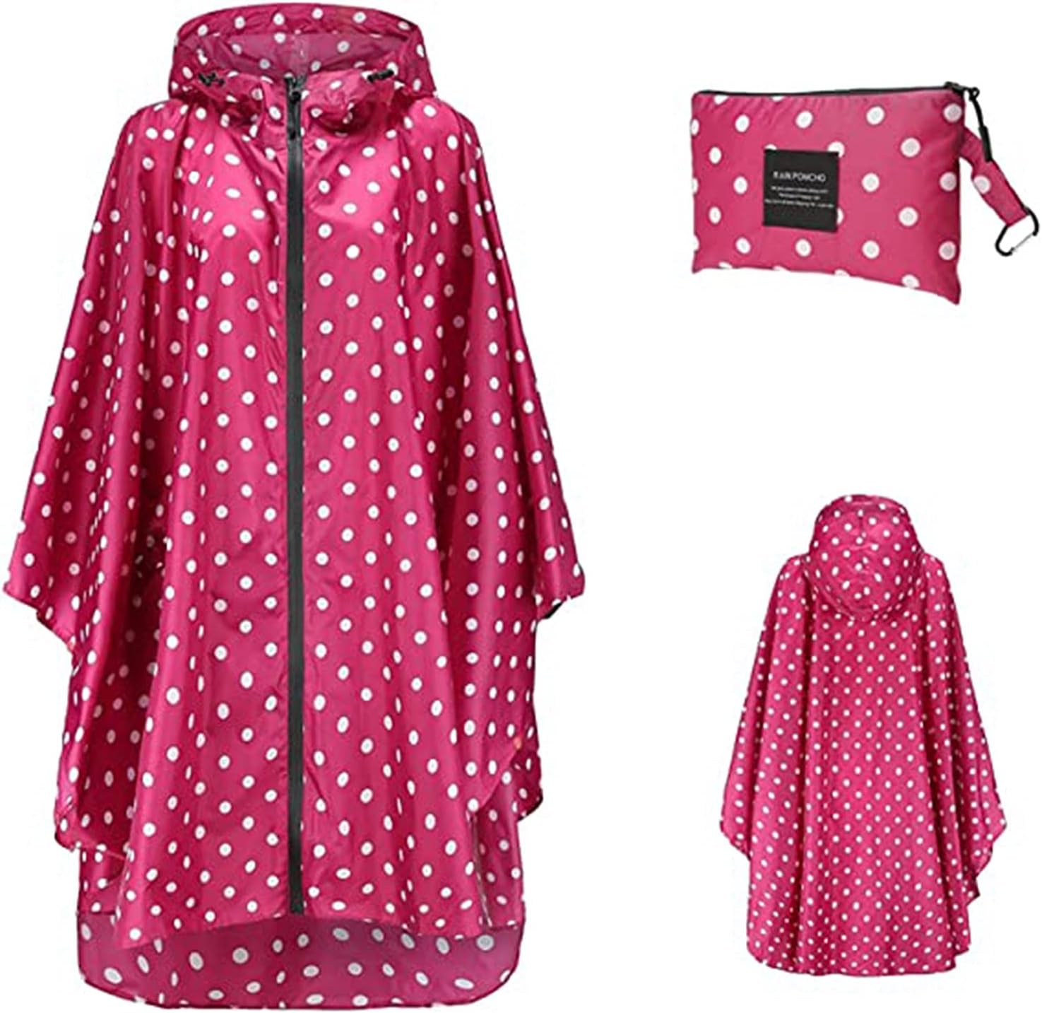 Orgrul Women Raincoats Waterproof Rain Poncho Stylish Printing Reusable Lightweight Outdoor Rain Jacket with Hood