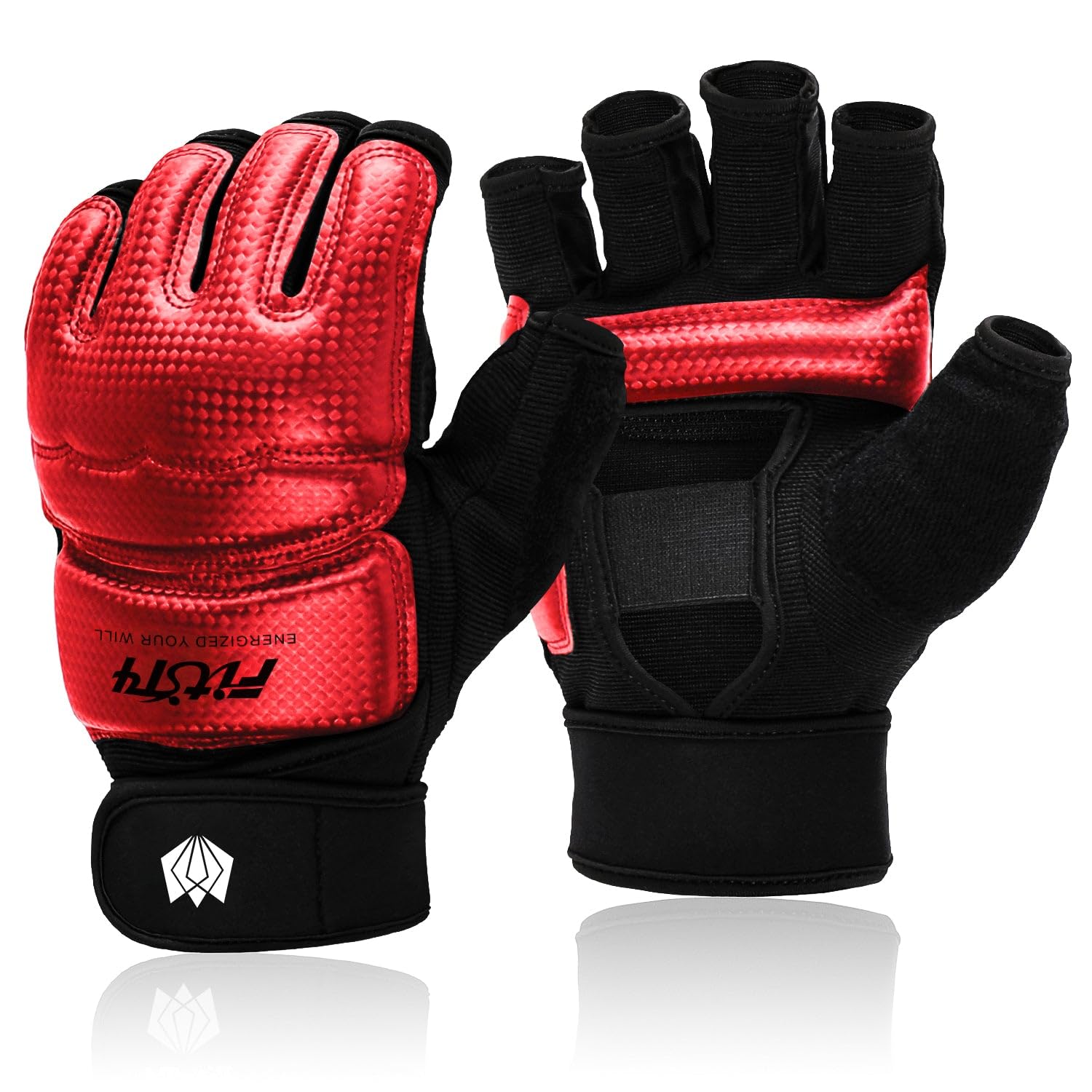 FitsT4 Sports Half Mitts MMA UFC Training Boxing Punch Bag Martial Arts Gloves