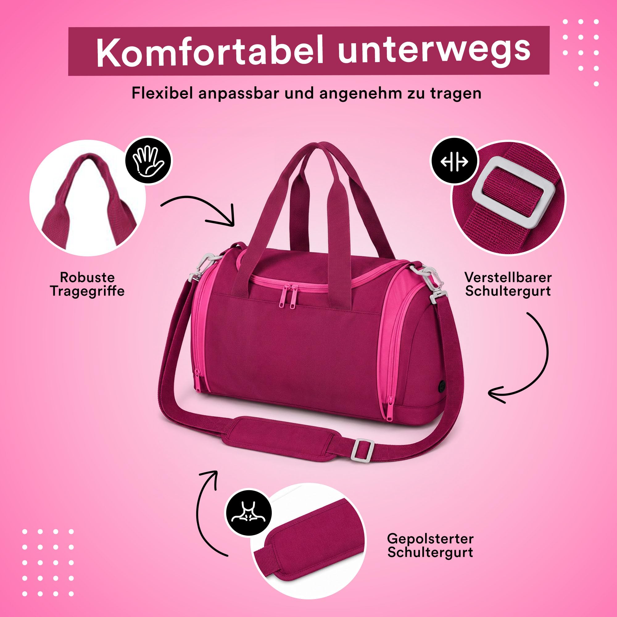 McNeill borsa sportiva Fit S Sportbag Berry mirtillo