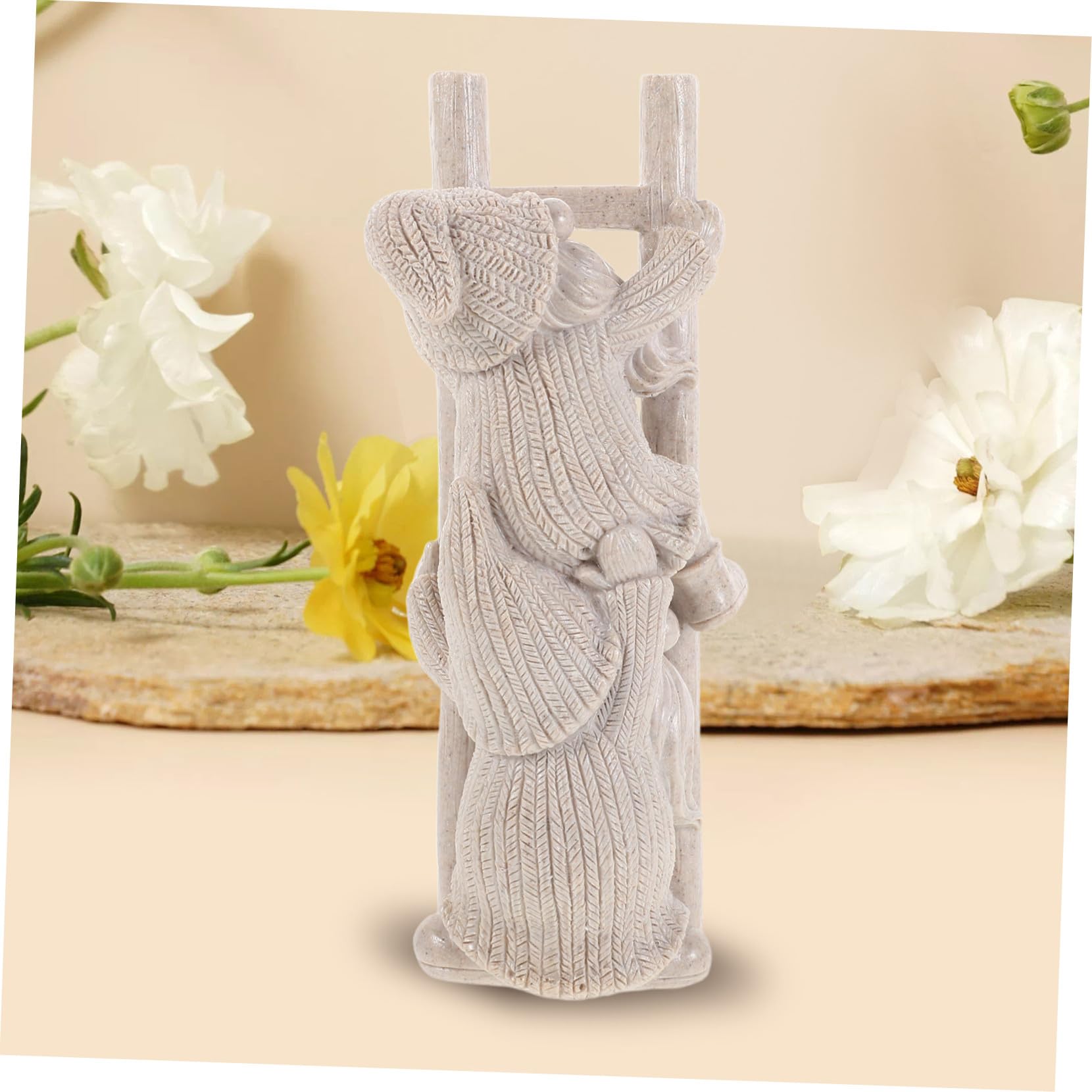 Abaodam Statue de GNOME Grimpeur en Résine, Décor de Noël pour Jardin