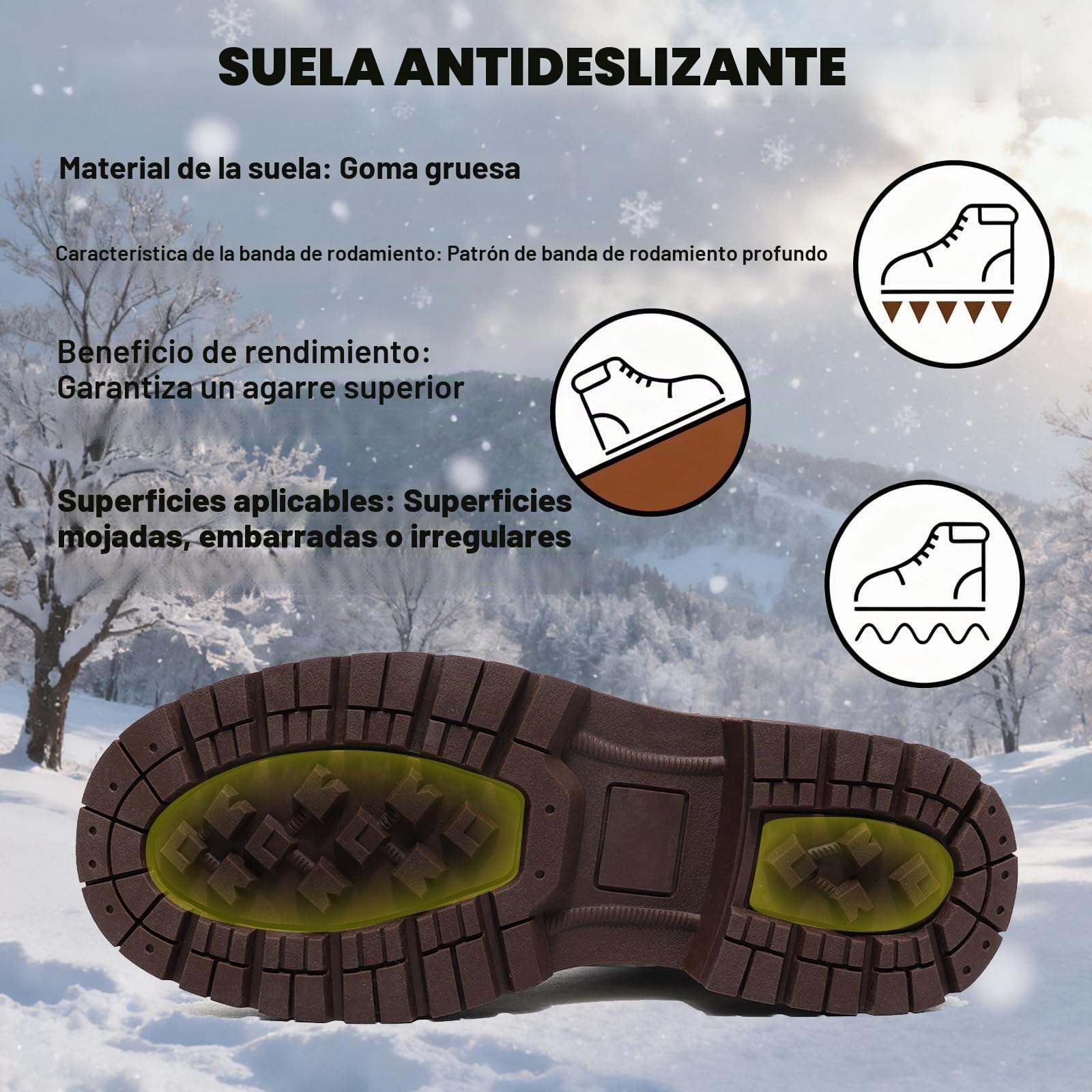 VTASQ Mujeres Senderismo Nieve Invierno Botas Impermeables Botines de Nieve Senderismo Botas Calientes Fur Forro Boots Outdoor Antideslizantes Trekking Zapatos Beige-1 39EU