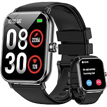 Smart Watch - 2026 Upgraded Fitness Tracker 1.85" HD Bluetooth Call and Text Smartwatch with 7 Day Battery 5 ATM Waterproof Heart Rate Sleep Monitor 130+ Sport Modes for Android & iOS Black