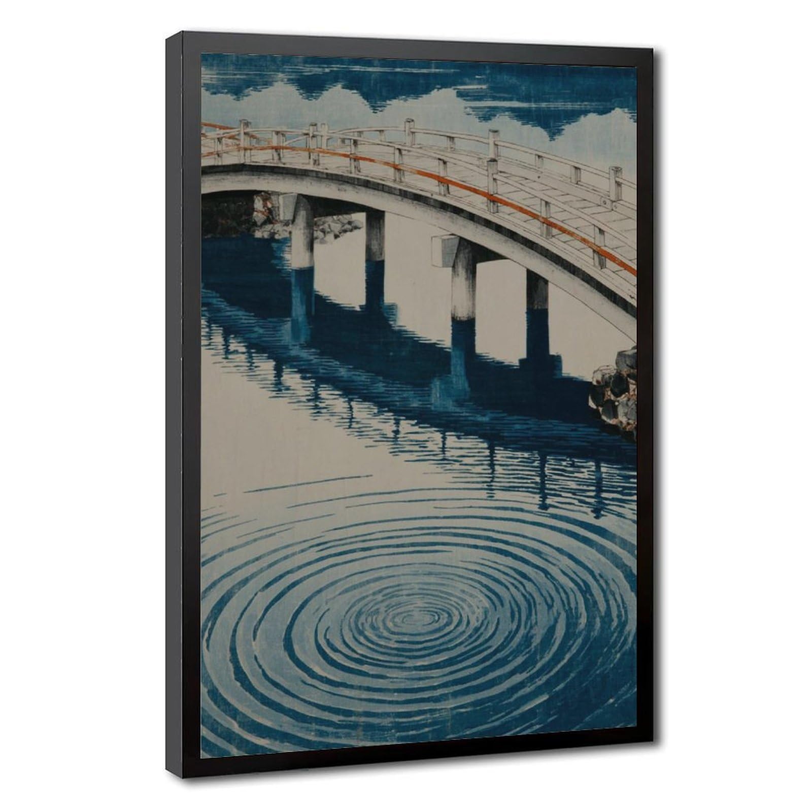 Bareronor Japanese Bridge P Canvas Poster Bedroom Decor Landscape Office Room Decor Gift 24" L X 36" W
