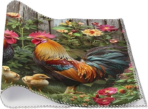 Miniatura 3 de Juego de 6 manteles individuales resistentes y lavables para decoración de mesa de cena y fiesta