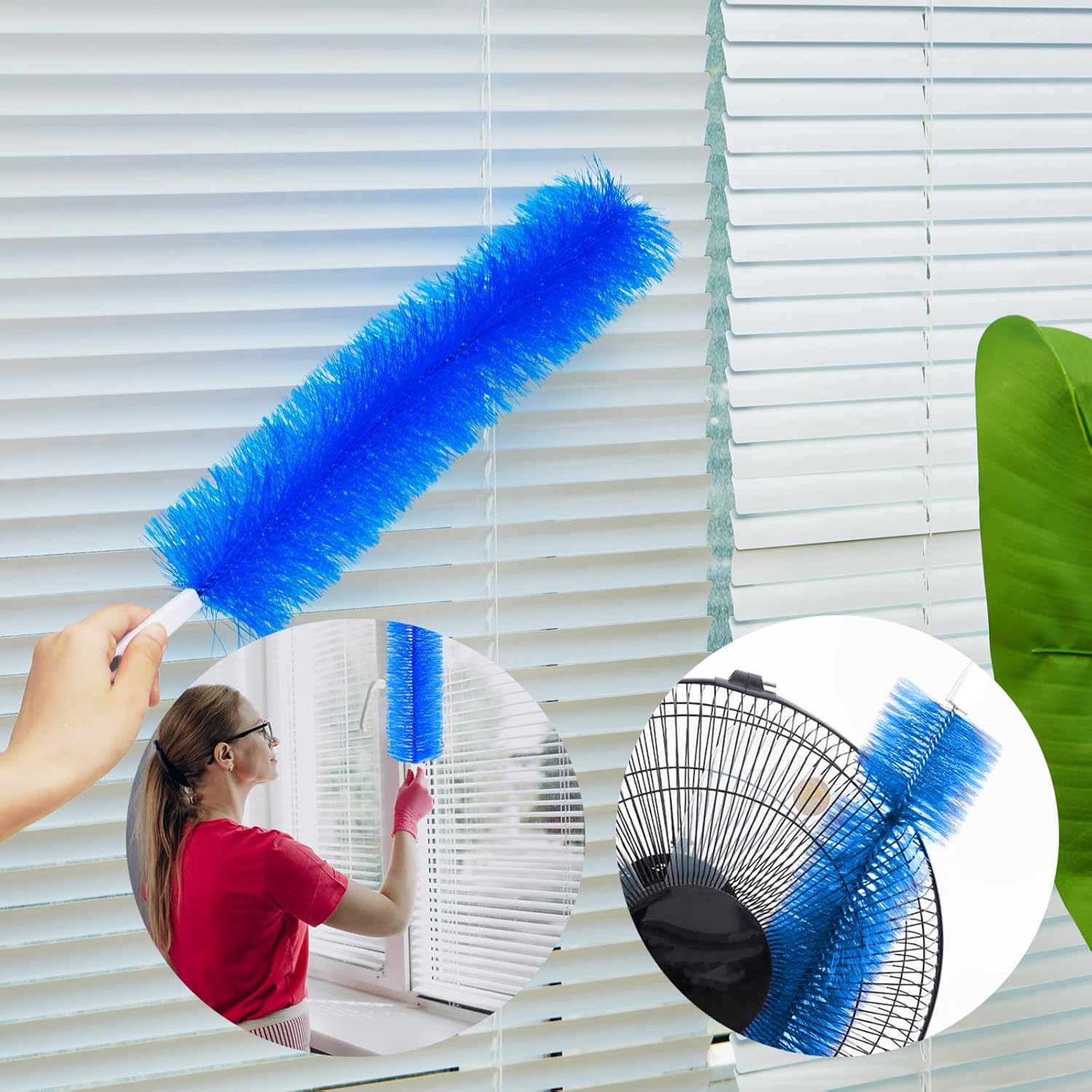 Fan Cleaner Brush，Fan Brush Cobweb Duster Microfiber Duster Ideal for