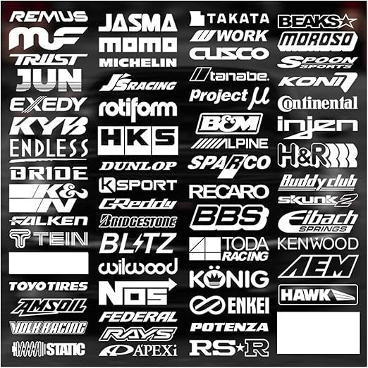 Amazon.com: SHFT Random 15pcs Racing Sponsor Stickers and Decals for ...
