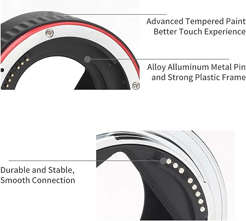 Miniatura 3 de SHOOT AF Juego de tubos de extensión macro de enfoque automático para cámaras Canon EOS EF EF-S lente DSLR 1100D 700D 650D 600D 550D 500D 450D 400D