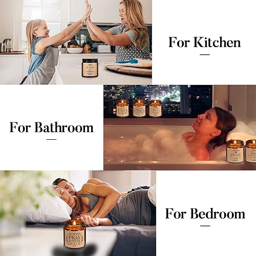 Miniatura 7 de 10 tarros de velas religiosas cristianas católicas perfumadas a granel de 3.5 onzas con versículos bíblicos de fe, regalos de iglesia para mujeres,