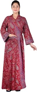 bellamy Women's Cotton Printed House Coat Nighty | Regular Fit | Front Open with Pocket | Comfortable Home Wear for Daily ... Price In India