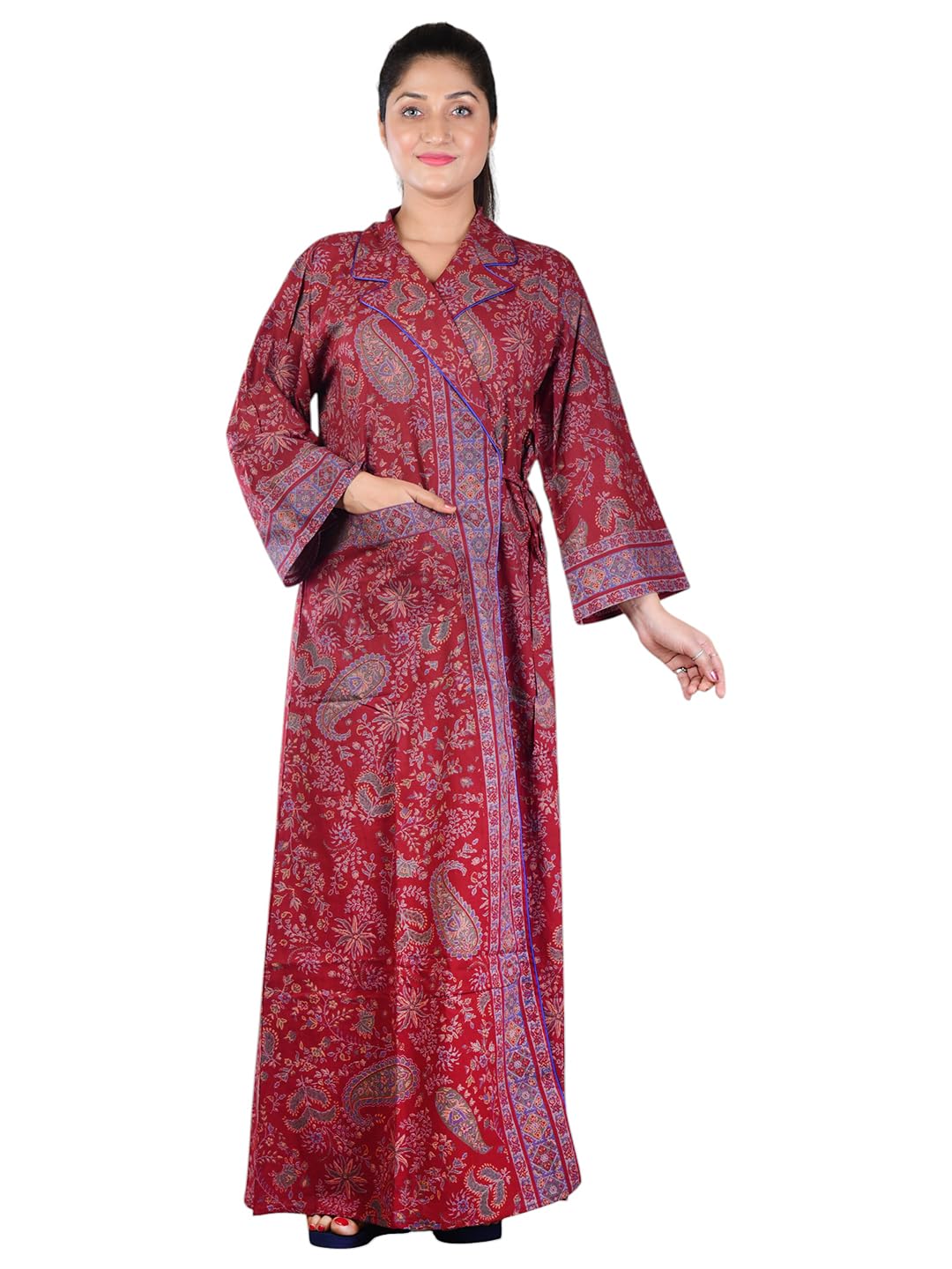 bellamy Women's Cotton Printed House Coat Nighty | Regular Fit | Front Open with Pocket | Comfortable Home Wear for Daily ... - Review, Price and Buying Guide