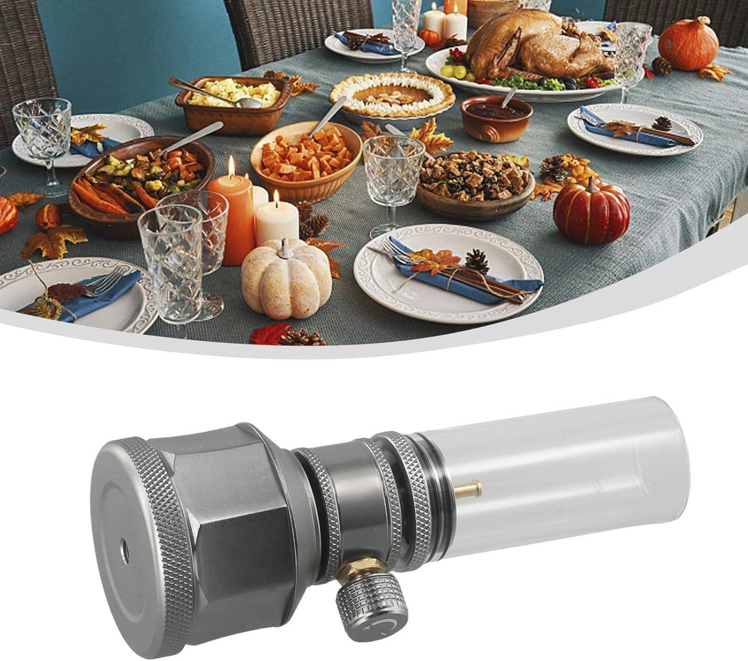Lanterne à gaz de camping, lampe de camping avec tige d'extension vide en alliage d'aluminium, lanterne à gaz d'extérieur avec réservoir, design léger et compact (lanterne à gaz)