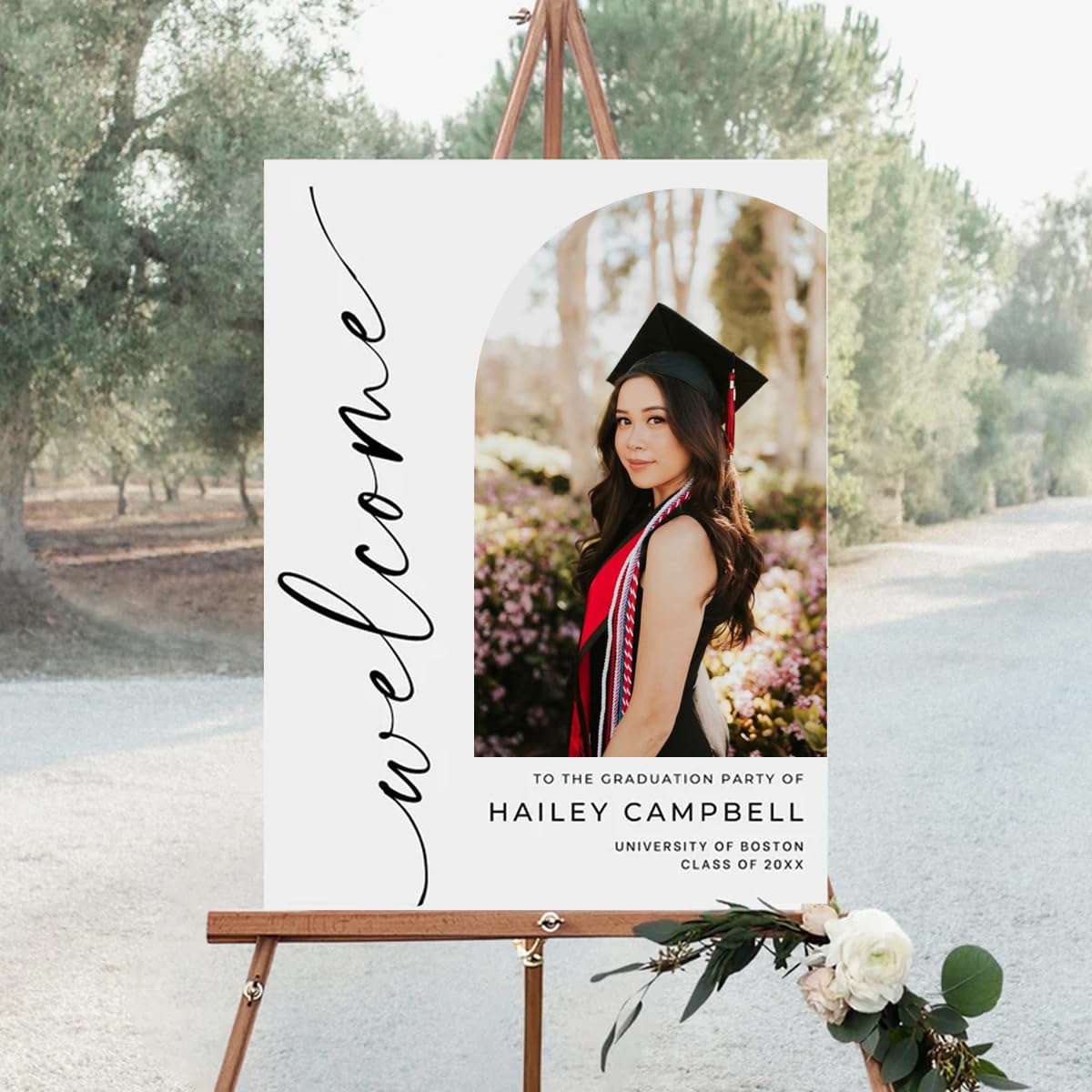 Graduation Party Welcome Sign, Photo Graduation Poster, Graduation Decorations, Grad Party Sign, Grad Welcome Sign, Graduation gift for best friend,