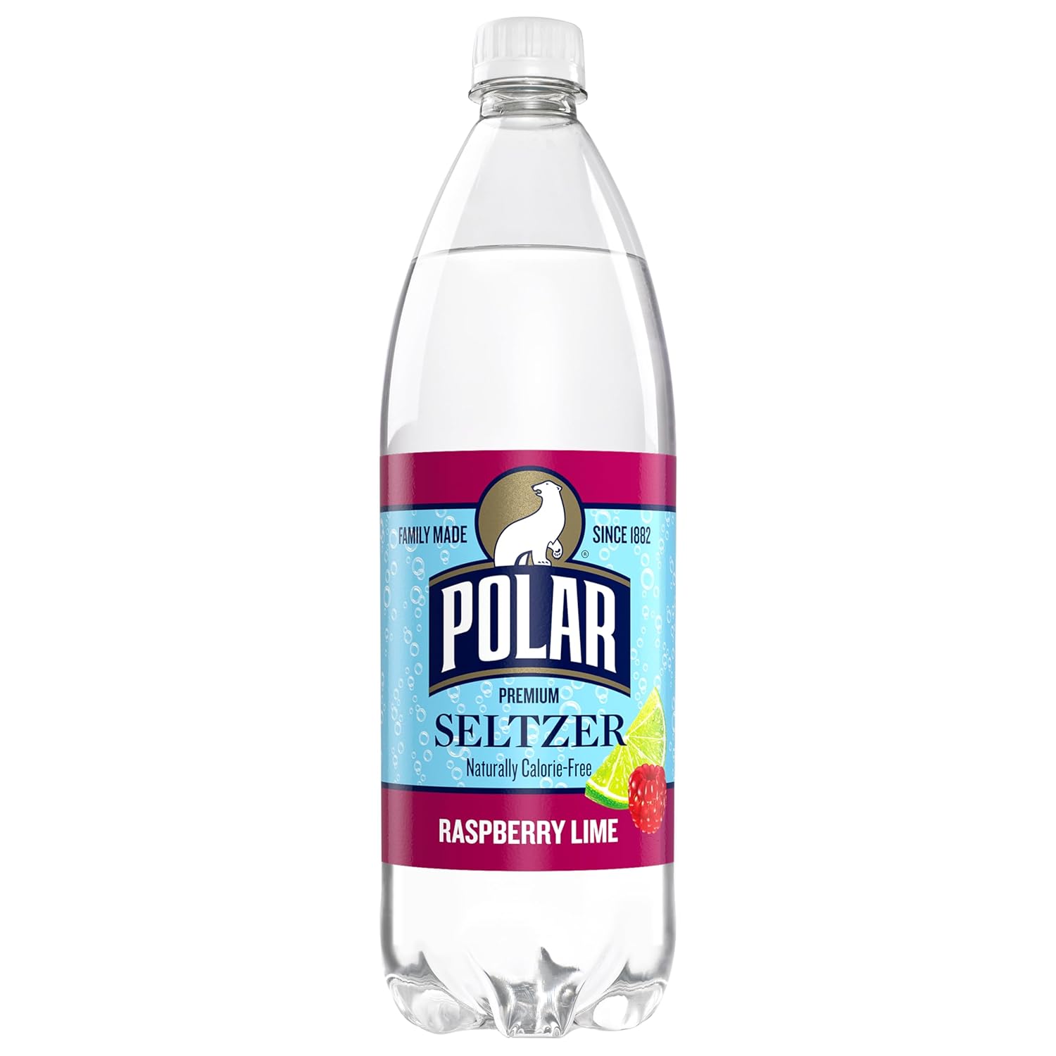Polar Beverages Seltzer Raspberry Lime, 33.8 Fluid Ounce (Pack of 12)
