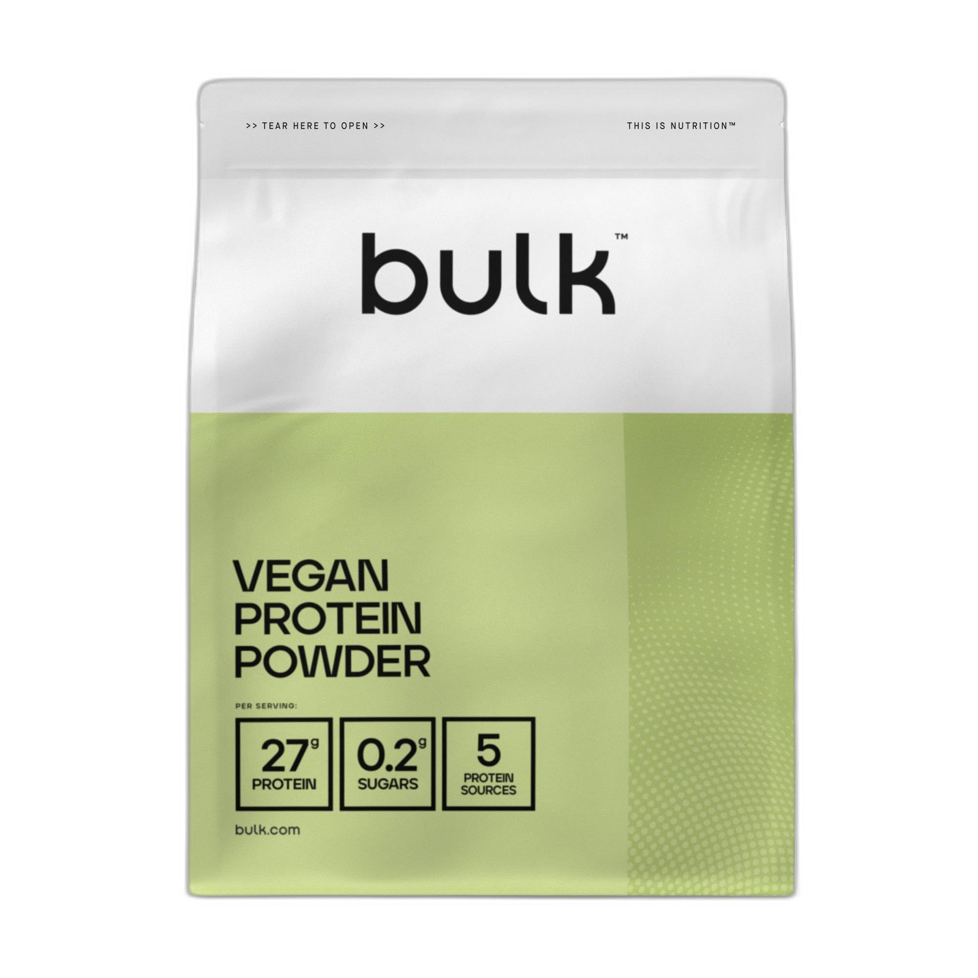 Bulk Proteine Vegane in Polvere, Frullato Proteico Vegetale, Senza Gusto, 2.5 kg, Formula Nuova e Migliorata, 71 Porzioni, La Confezione Può Variare