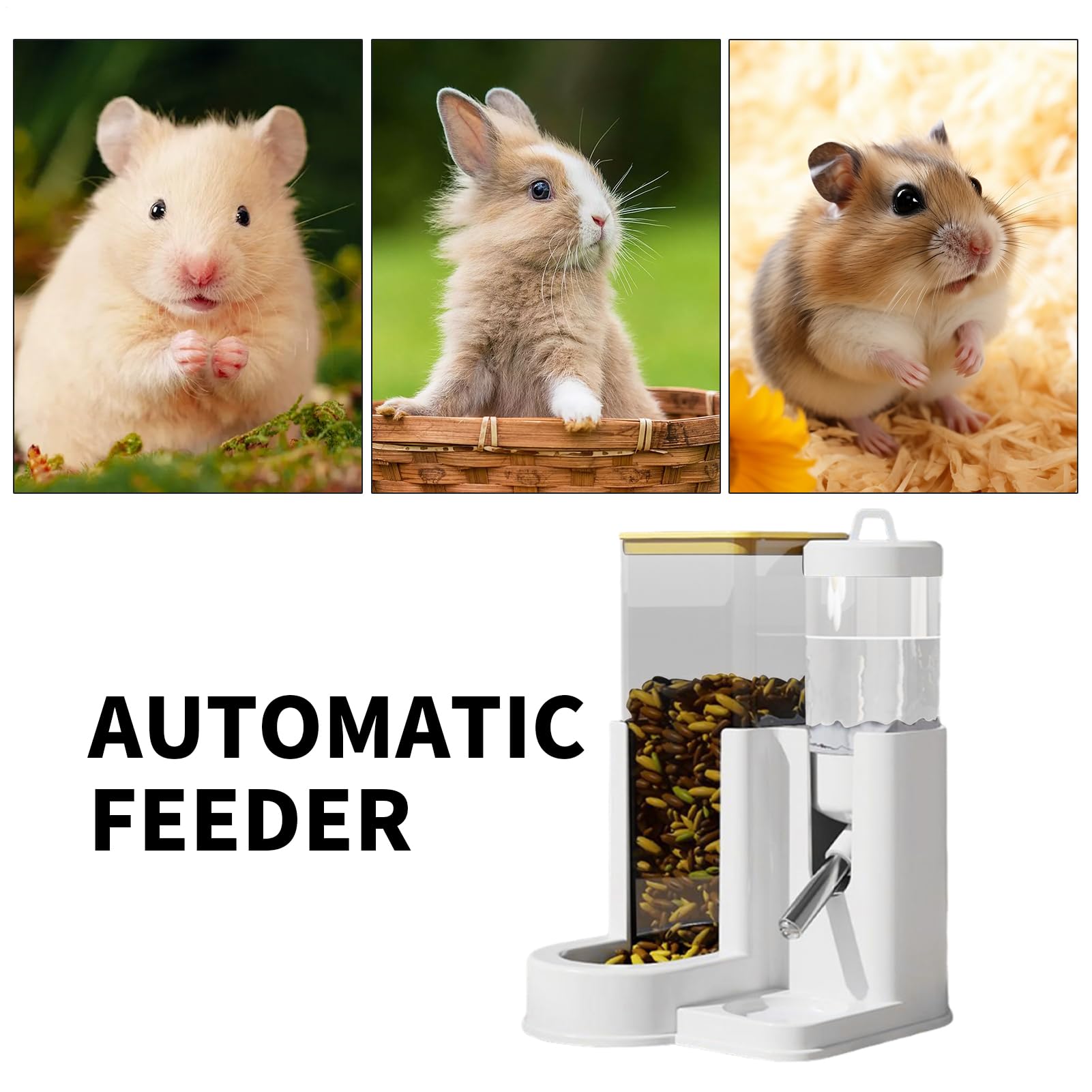 Botella Bebedero Hámster Bebedero Y Automático para Mascotas Y Conejos | Botella De Agua Para Chinchilla De Hogar Para Conejo, Hámster, Diario, Jaula, Hogar, Dormitorio, Salón, Interior, Exterior,