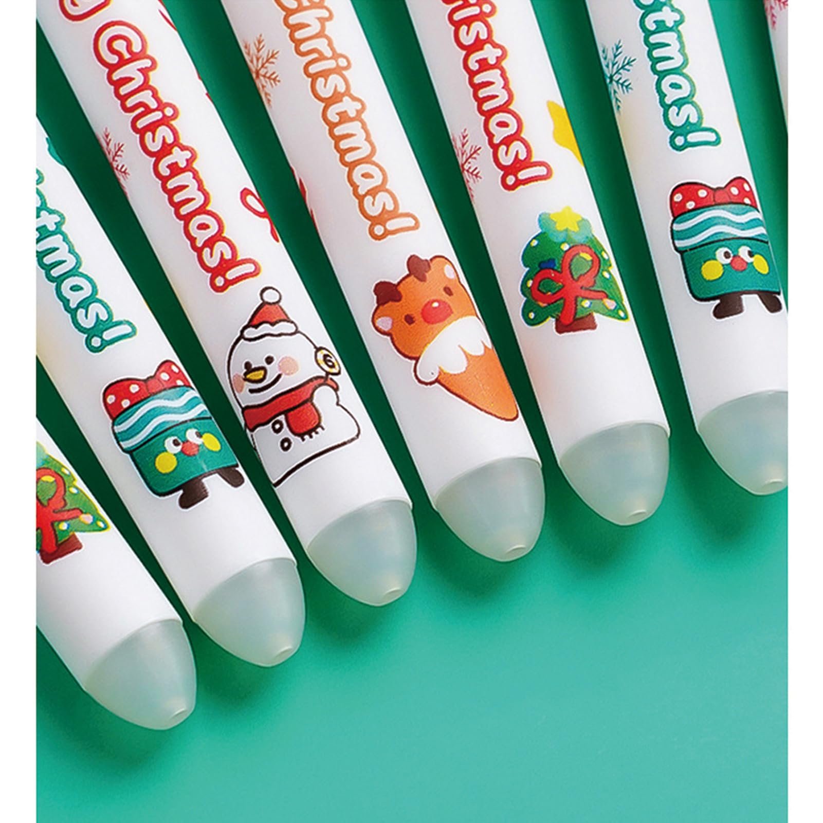 4 Pcs Cute Erasable Pens Cartoon Christmas Gel Pen 0 5mm Black Ink Smooth Writing Pen Kawaii Xmas — view 5
