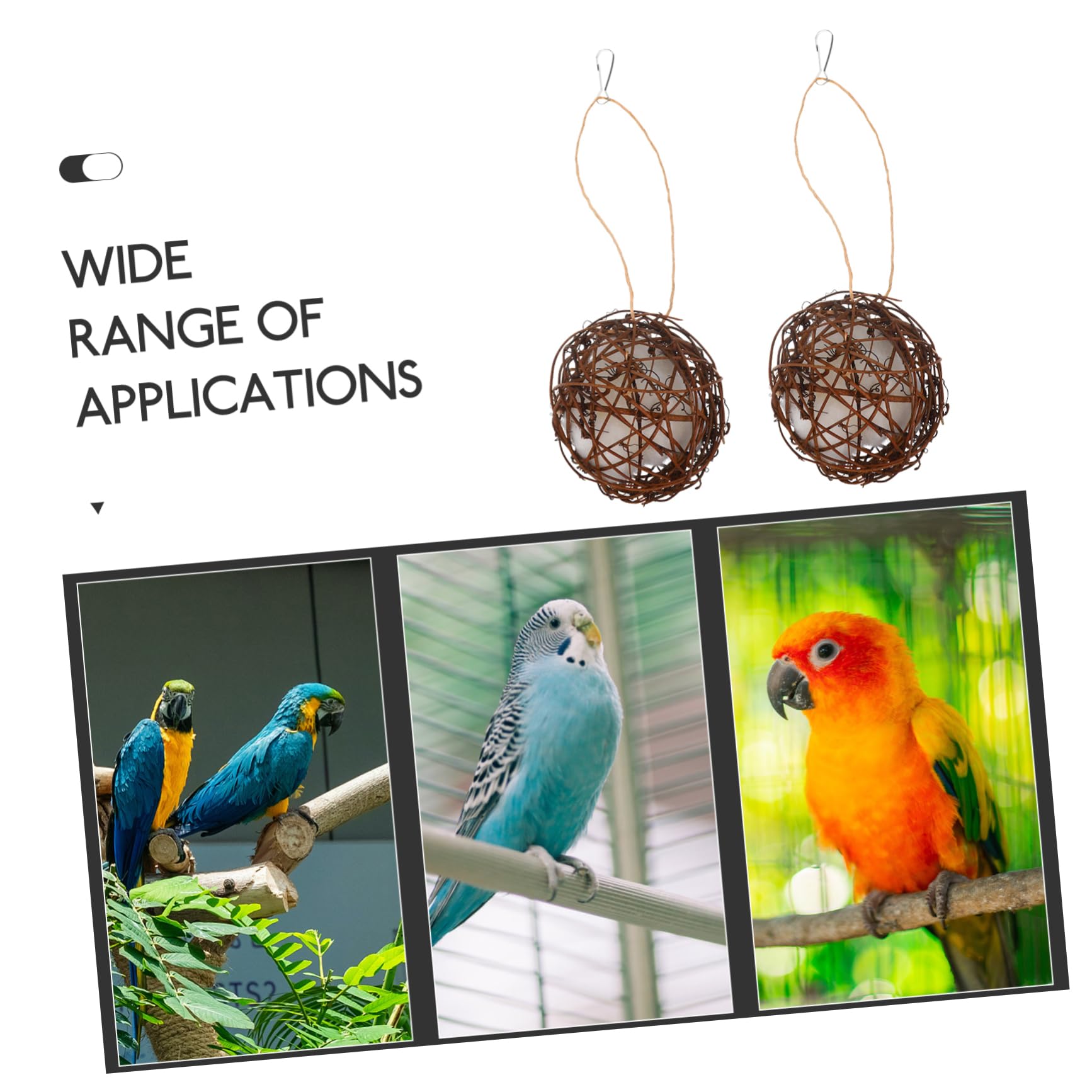 HANABASS 10pièces Jouets à Mordre pour Oiseaux De Fourrage Résistantes pour Perruches Et Petits Animaux Matériau De Nidification Naturel