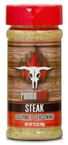 Runnin’ Wild Steak Seasoning – Bold & Savory Smokehouse Flavor | Premium Grilling Spice Rub for Steak, Burgers, Brisket, Lamb & Chicken | No MSG