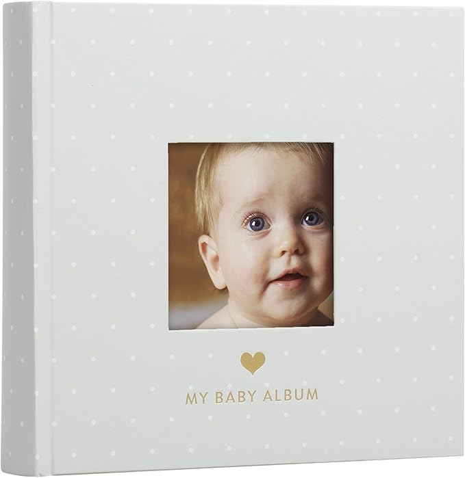 Pearhead Baby Photo Album, Baby Book Keepsake for New and