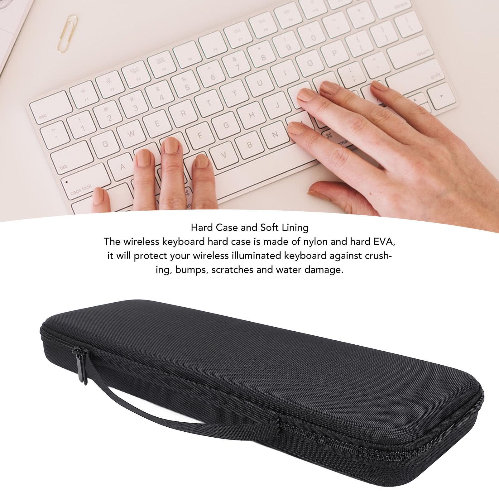 Yanmis Keyboard Case, Portable WL Keyboard Hard Carrying Case, Shockproof, Soft Lining - Image 2