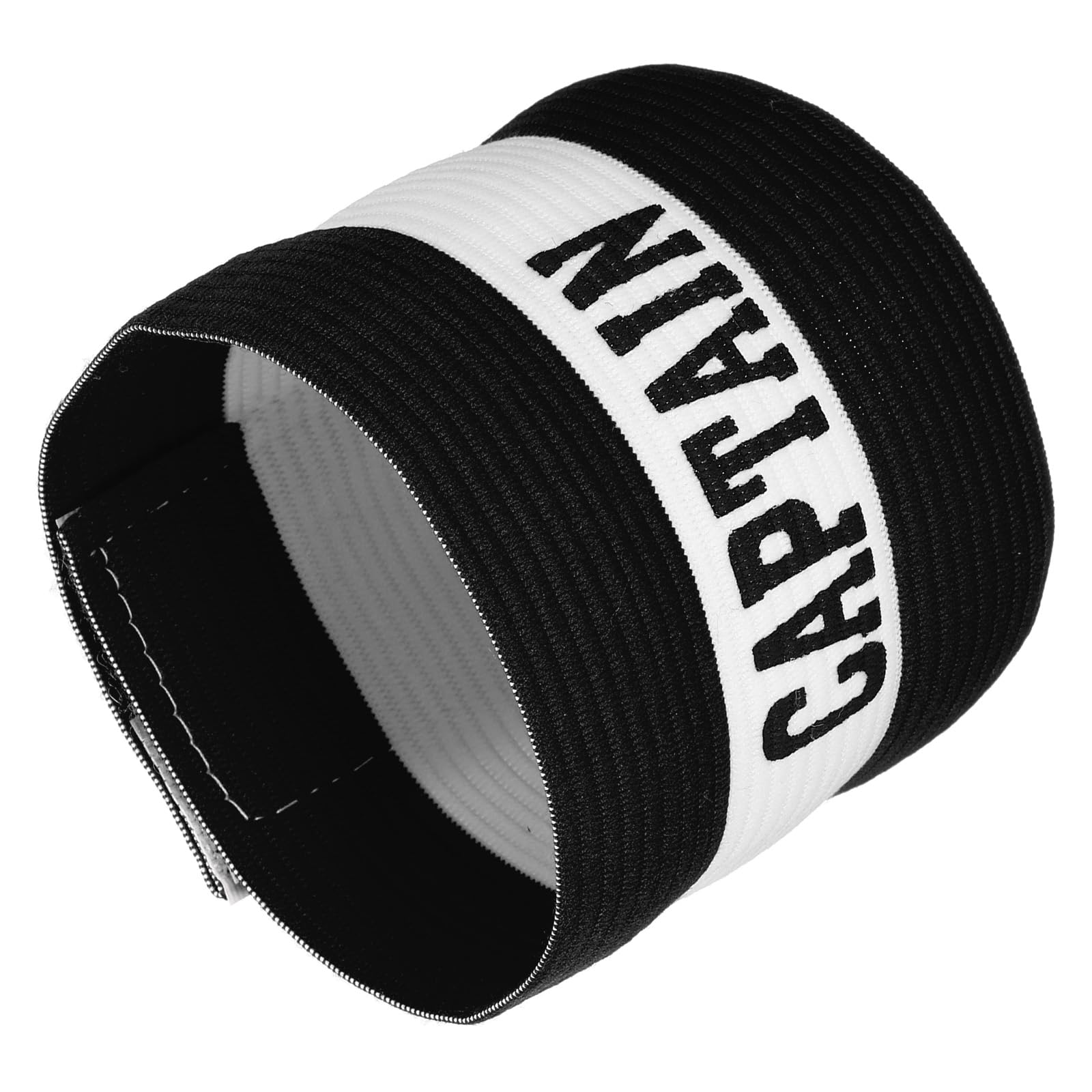 YOKIVE Captain Armband, Nylon Protective Arm Badge, Adjustable Flexibility, Great for Team Training Competitions (Black