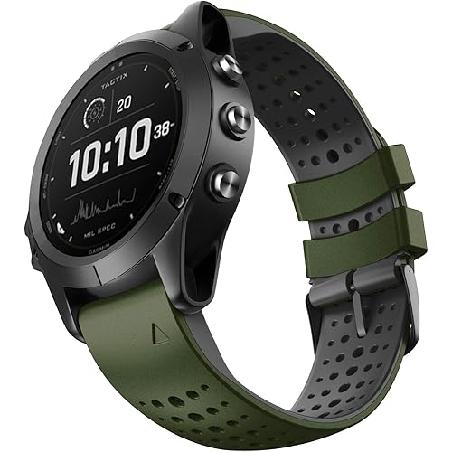 NotoCity for Fenix 6 Band 22mm Silicone Watch Bands for Fenix 7/Fenix 6/ Fenix 5/Fenix 5 Plus/Fenix 6/Fenix 6 Pro/Forerunner 935/945/Approach S60/S62/ Epix