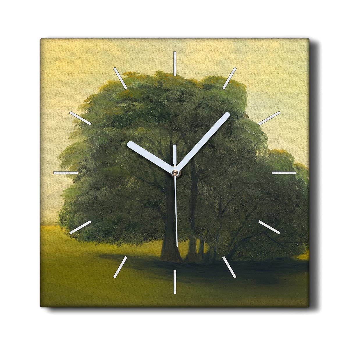 Horloge sur Toile 30x30cm Coloray Nature Salon Impressive