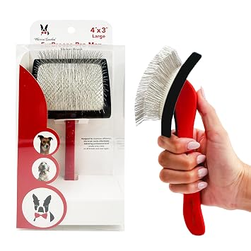 Warren London FurBreeze Pro Max Doodle Brush for Dogs 4" x 3" Grooming Brush for Long & Thick Coats Removes Mats & Tangles Ideal for Goldendoodles, Poodles, Labradors Professional Groomers