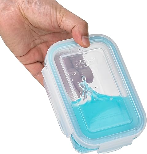 Miniatura 4 de Glasslock Recipientes de vidrio templado para almacenamiento de alimentos con tapas para artículos esenciales del hogar, preparación de comidas y