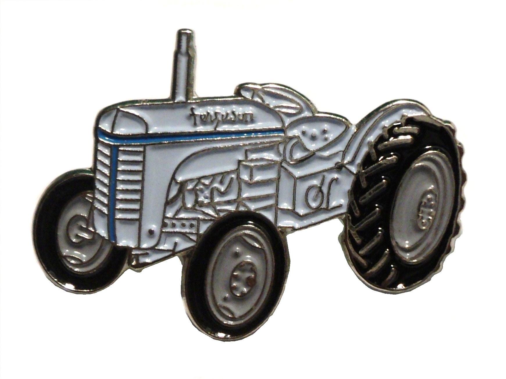 Ferguson TE20 Little Grey Fergie Tractor Metal Enamel Badge