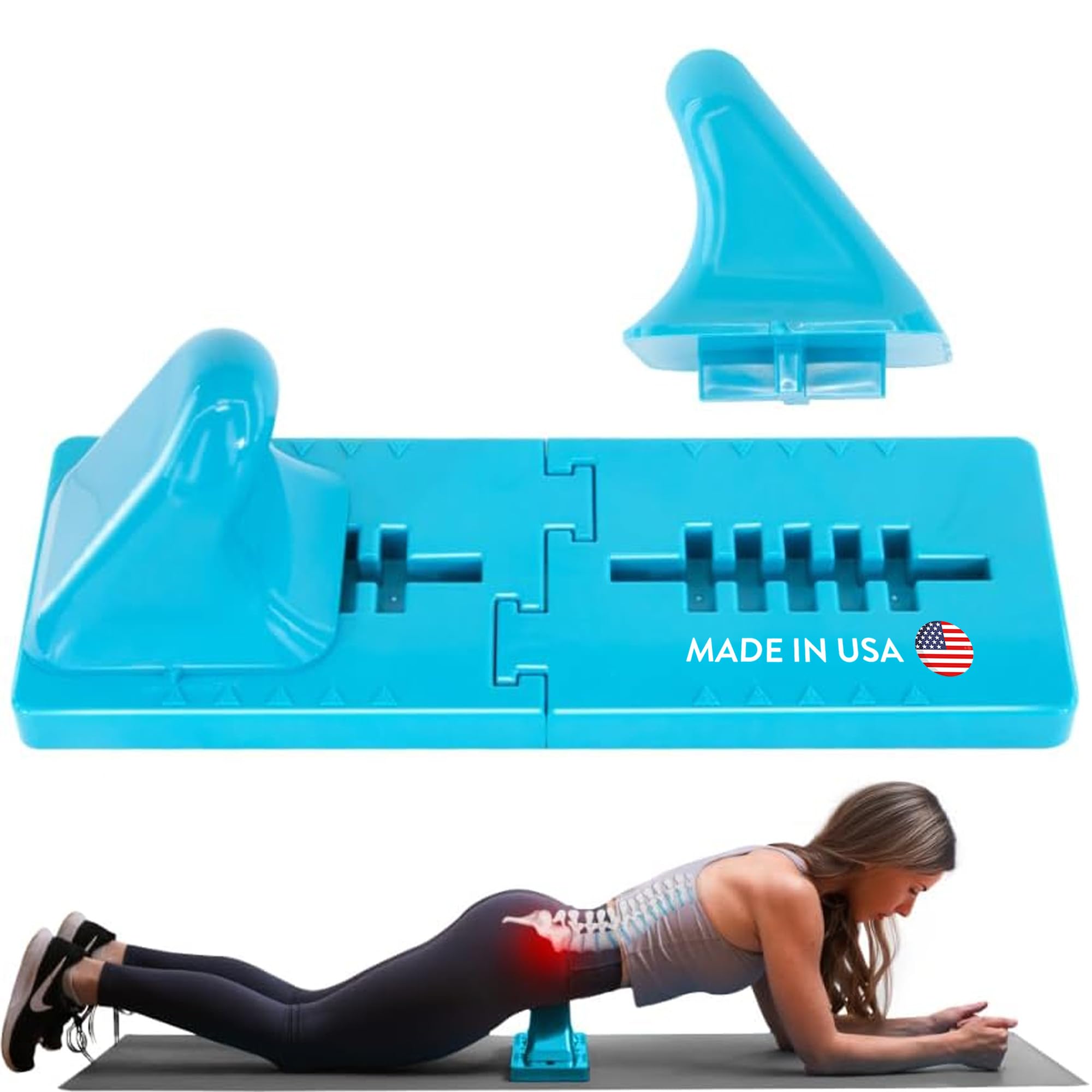 Thrival Wave - Fully Adjustable Psoas, Back and Hip Flexor Muscle Release Tool for Deep Tissue, Trigger Point Massage (Blue) – Made in USA