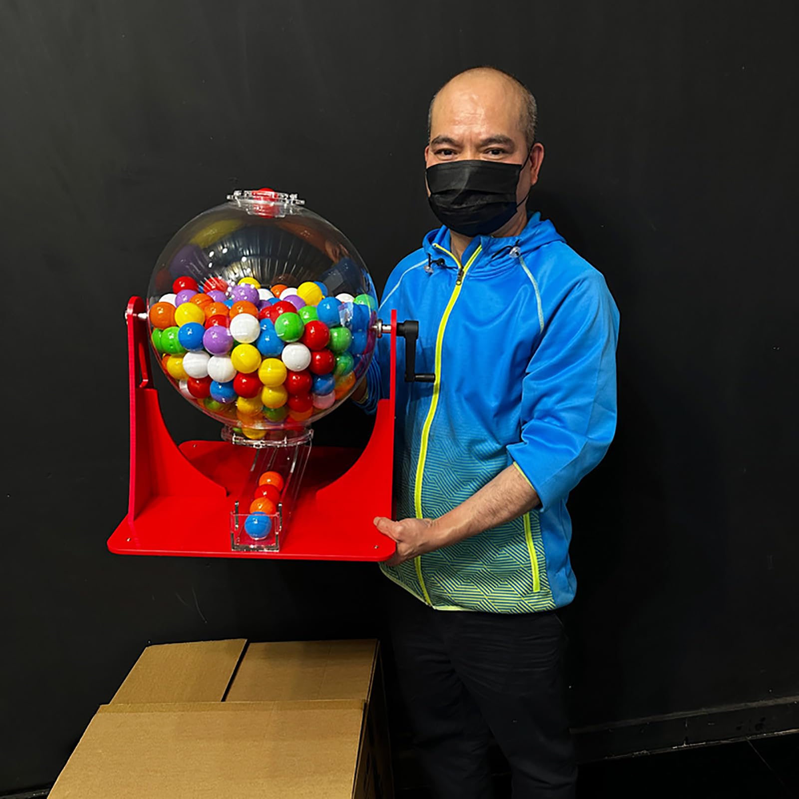 Máquina de Bingo aleatoria con manivela, selector de Bolas de lotería para 1-200 Bolas, Ligas de fantasía y Juegos en Grupo, Divertida Actividad Familiar.