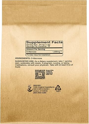 Miniatura 3 de Pure Original Ingredients D-manosa (4oz) sin OMG, suplemento dietético, verificado en laboratorio